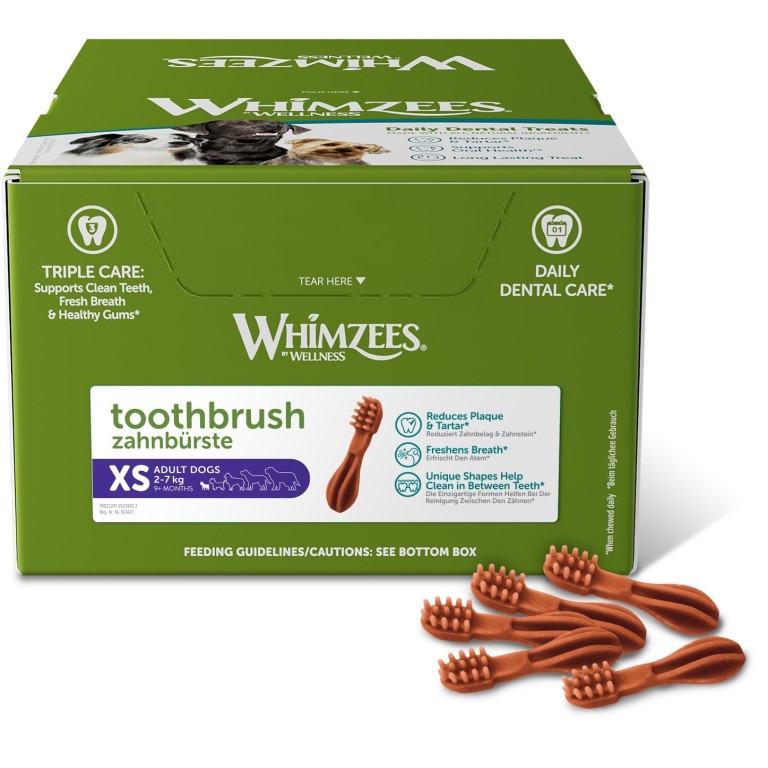 WHIMZEES Zubní kartáček dentální pamlsek pro psy XS (2-7kg) 350ks