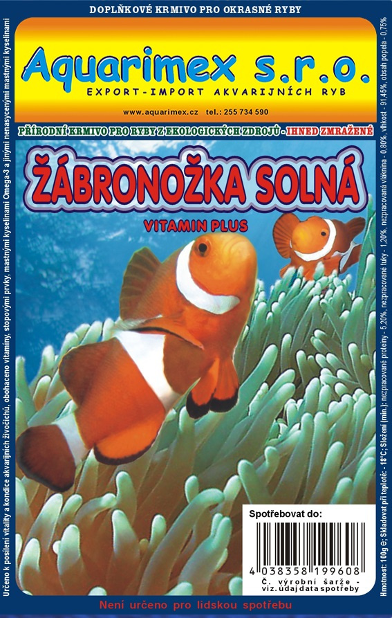 Žábronožka solná - dospělá 100g