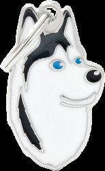 Známka My Family Friends Sibiřský husky černobílý