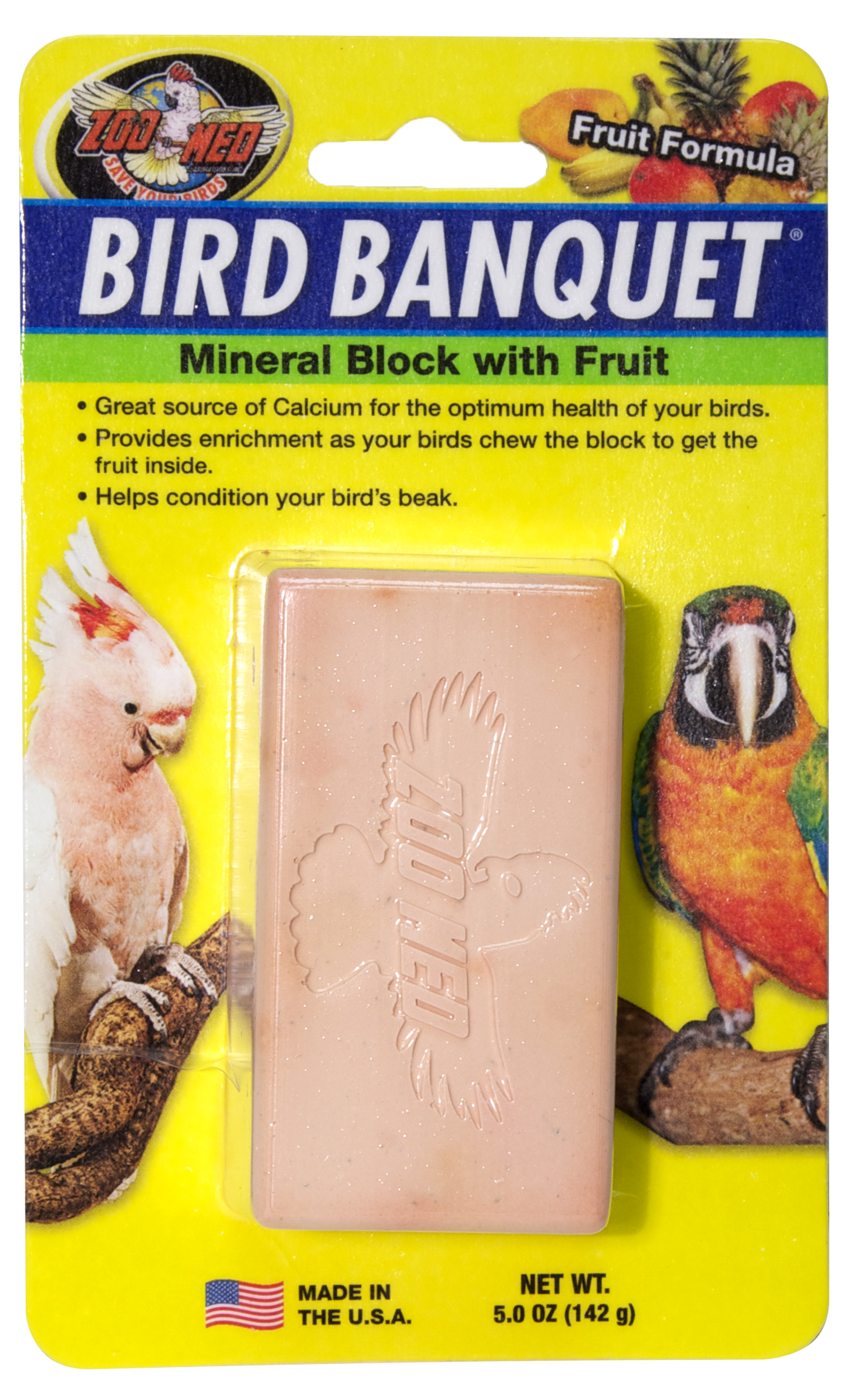 Zoomed Bird Banquet minerální blok s ovocem L 142g