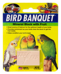 Zoomed Bird Banquet minerální blok s ovocem S 28g