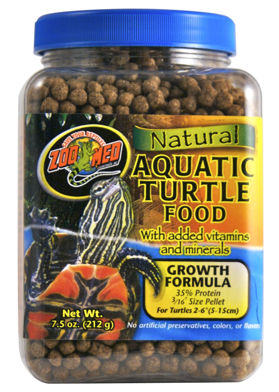 Zoomed Krmivo Natural Aquatic Turtle Food pro vodní želvy – růstové 212g