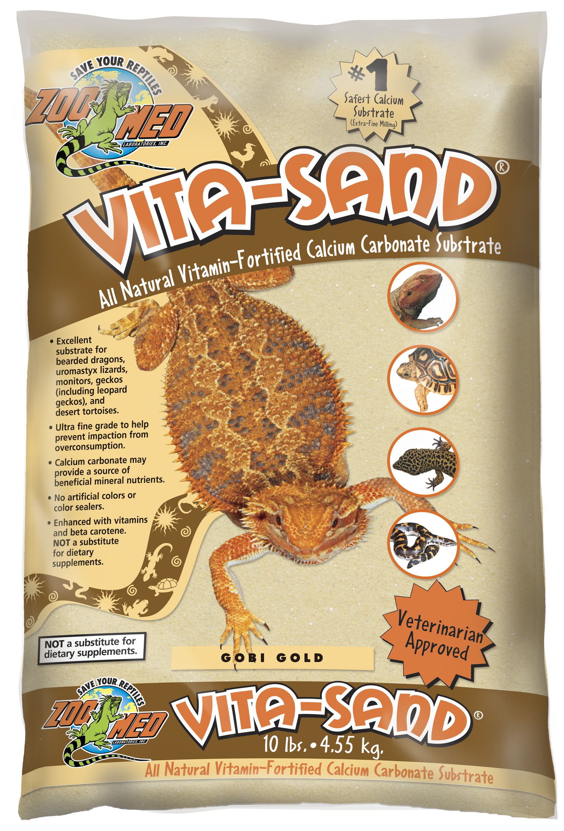 Zoomed Vita-Sand® Terarijní písek – zlatý
