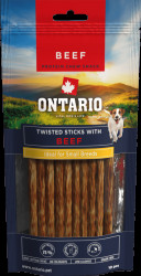 Žvýkací pochoutka Ontario Protein točené tyčinky pro malá plemena hovězí 12,7 cm 10 ks