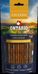 Žvýkací pochoutka Ontario Protein točené tyčinky pro malá plemena kuřecí 12,7 cm 10 ks